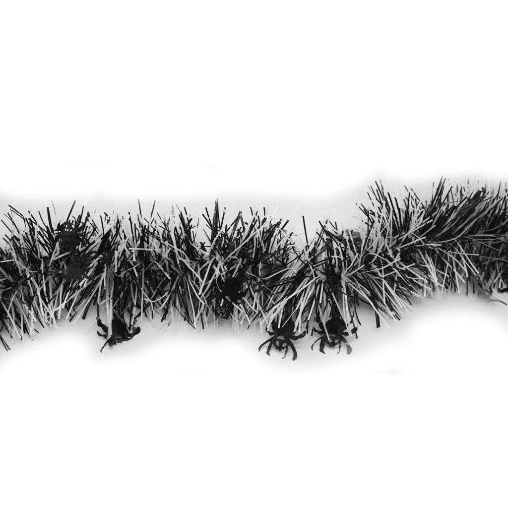 Escarcha para Halloween Negra con Blanco de 1 Metro