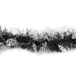 Escarcha para Halloween Negra con Blanco de 1 Metro